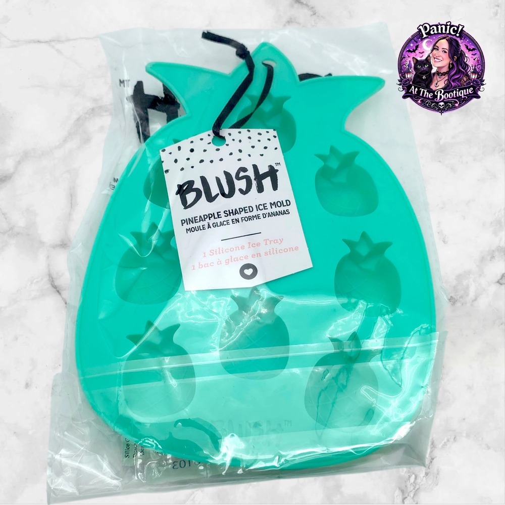 Blush Pineapple Ice Tray Silicone Teal Green Tropical Summer Party‎ Barware New